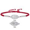 1Pcs Stainless Steel Cross Women's Red Bracelet Holy Mother Mary Pendant Bracelet Rouge Gold Color Jewelry Religious Gifts