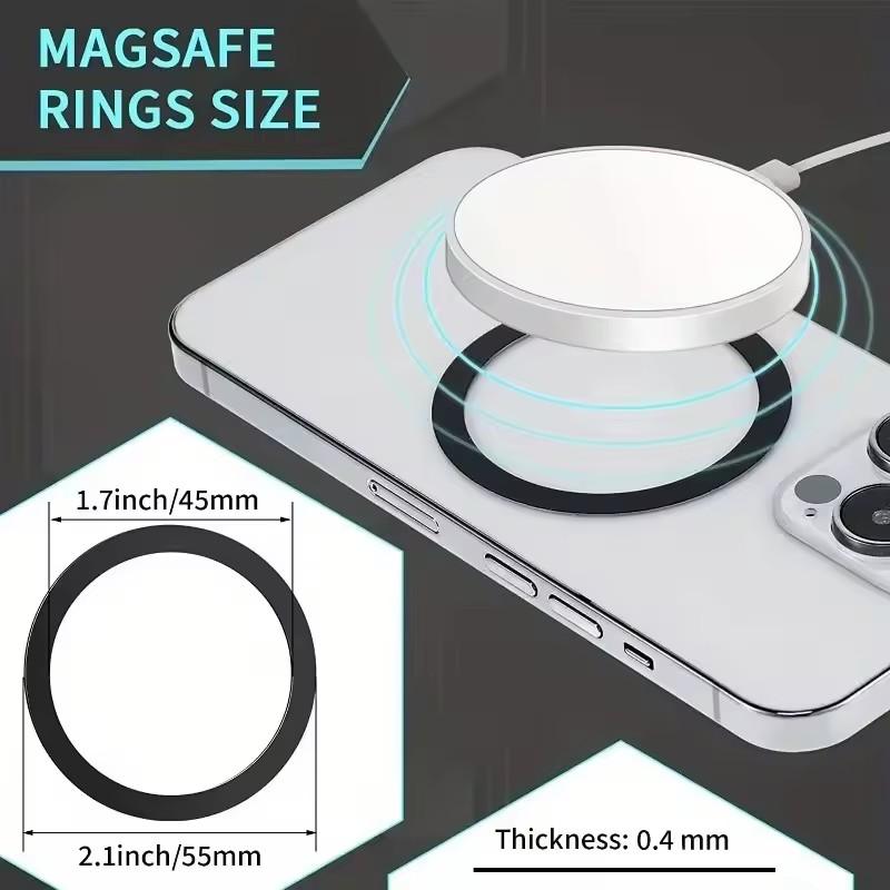Universal Metal Rings Sticker for Magsafe Magnetic Wireless Charger for iPhone Samsung Xiaomi Car Phone Charger Plate Iron Sheet