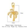 Trendy Brass Cubic Zirconia Life Tree Crown Charm Women Fish Paw Cow Pendant DIY Jewelry Bracelet Earring