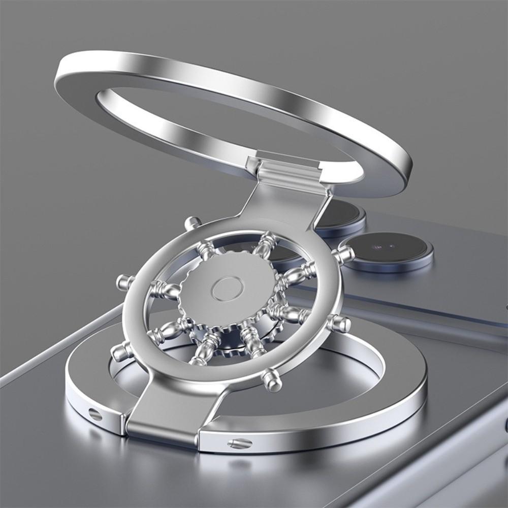 360 Rotating Magnetic Phone Holder Zinc Zinc Zinc Alloy Foldable Phone Grip Phone Ring Holder Desk Use