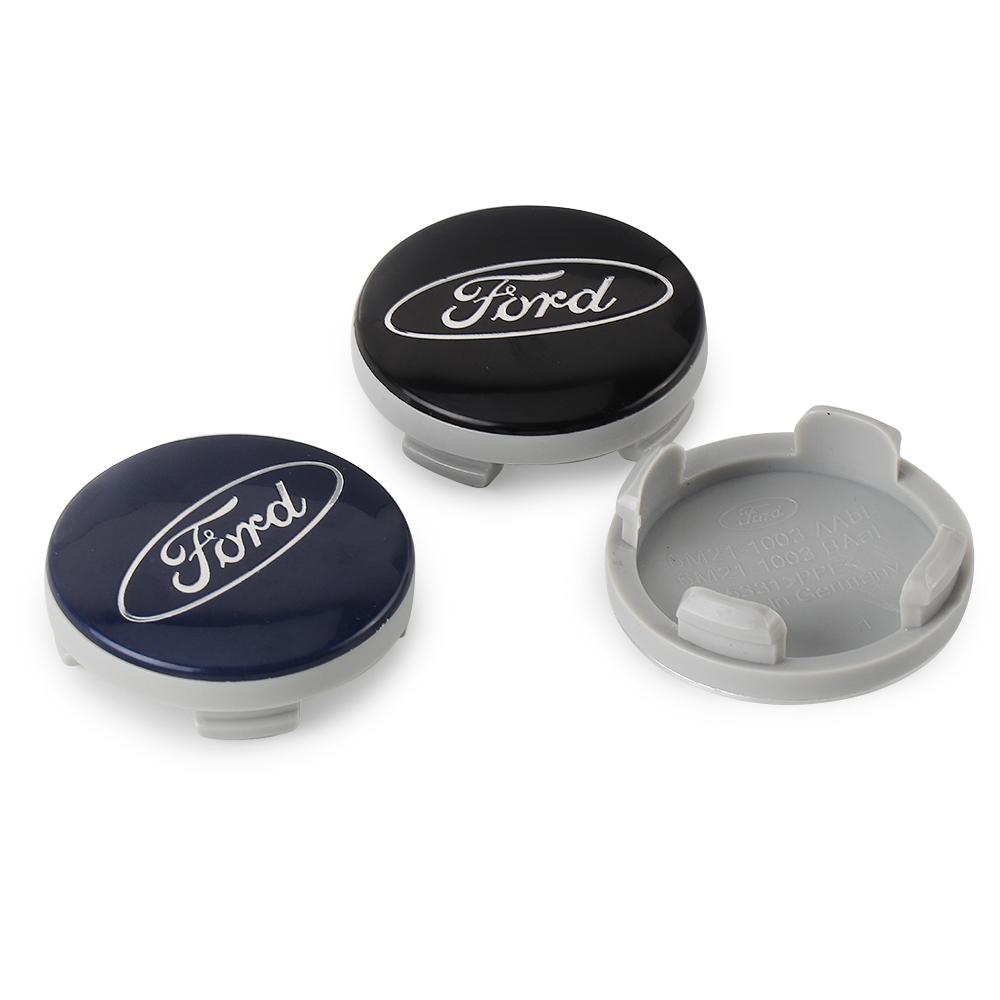 4PCS Car Badge Wheel Center Cap Rim Cover Decor Accessories For Ford Fiesta Focus 2 Mondeo mk4 Mustang Ranger Kuga S-MAX Transit