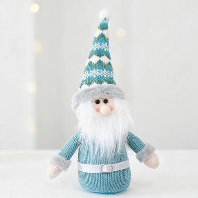 Yousheng Weihnachts-Puppe Blauer Schneemann Weihnachtsmann Rentier Weihnachts-Puppe Handgemacht Plüschfigur Ornament Heim Büro Deko