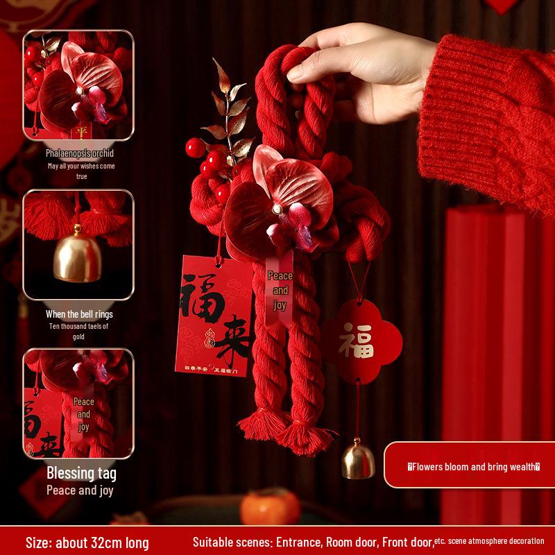 2025 Jahr der Schlange Chinesischer Knoten Anhänger: Neuer Stil Frühlingsfest Wanzi-Knoten Fu Ornament für Neujahr und Einzugsdekoration.