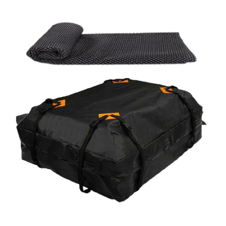 Heavy Duty Car Roof Organizer Bag Waterproof Oxford Storage Cube Bag with Strong Strap For Long Distance Travel Outdoor