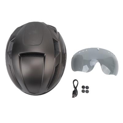 Cycling Helmet MIPS Technology Bike Helmet with LED Light Goggles for Mountain Road Bike Ti Color