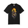 Moonlit Forest Canoe T-shirt | Orange Moon Woodland Scene