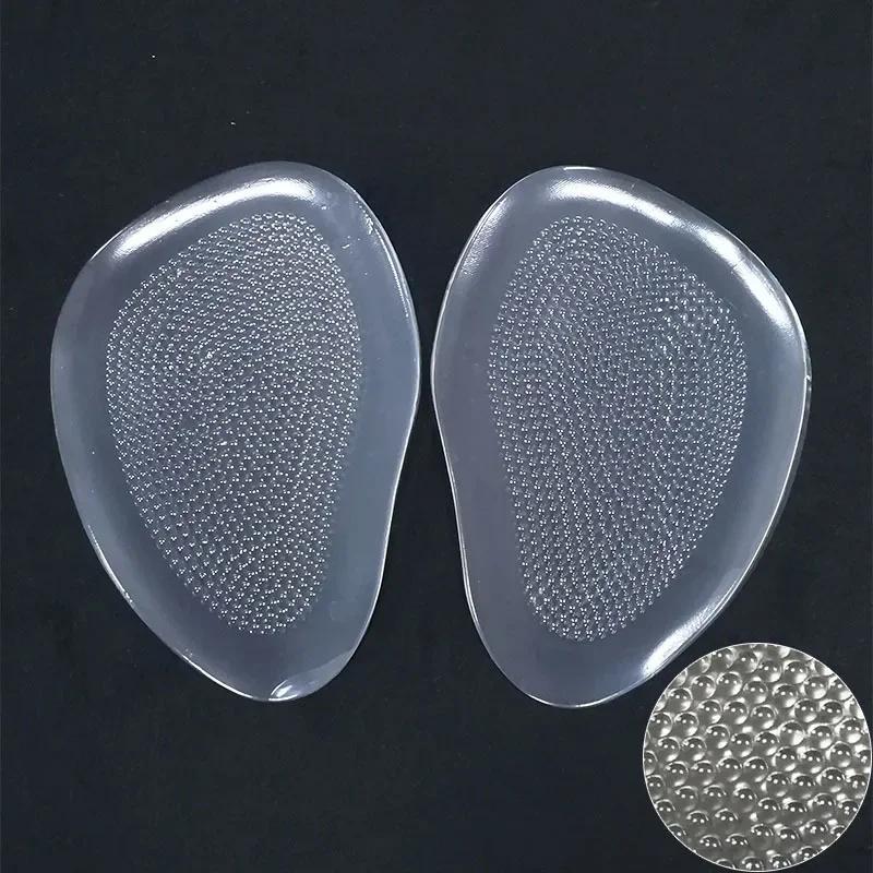 Silicone Pads for Women's Shoes Non-slip Inserts Self-adhesive Forefoot Heel Gel Insoles for Heels Shoe Anti-Slip Foot Pad