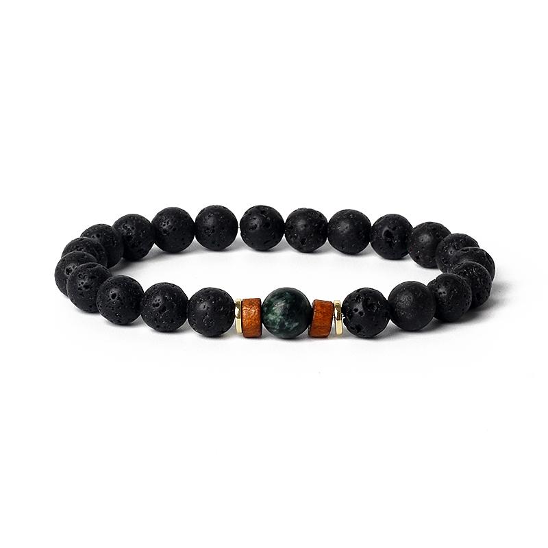 Lava Onyx Dzi Tibetan Buddha Bracelets Men Volcanic Stone Chakra Beads Diffuser Bracelet Women Vintage Meditation Amulet Jewelry