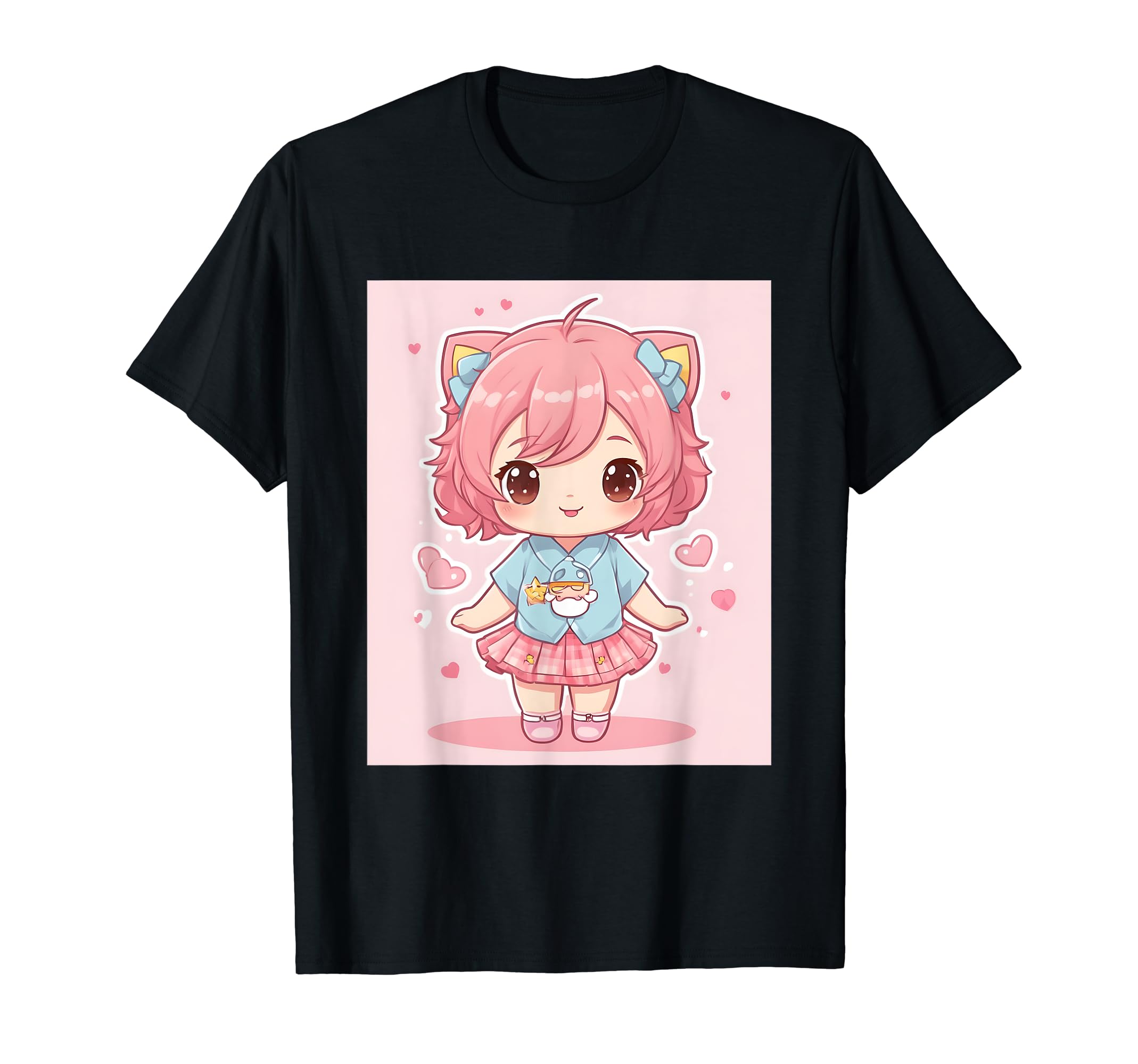 

вещи печатные Kawaii, пастель, милый, просо, японский, футболка чёрный