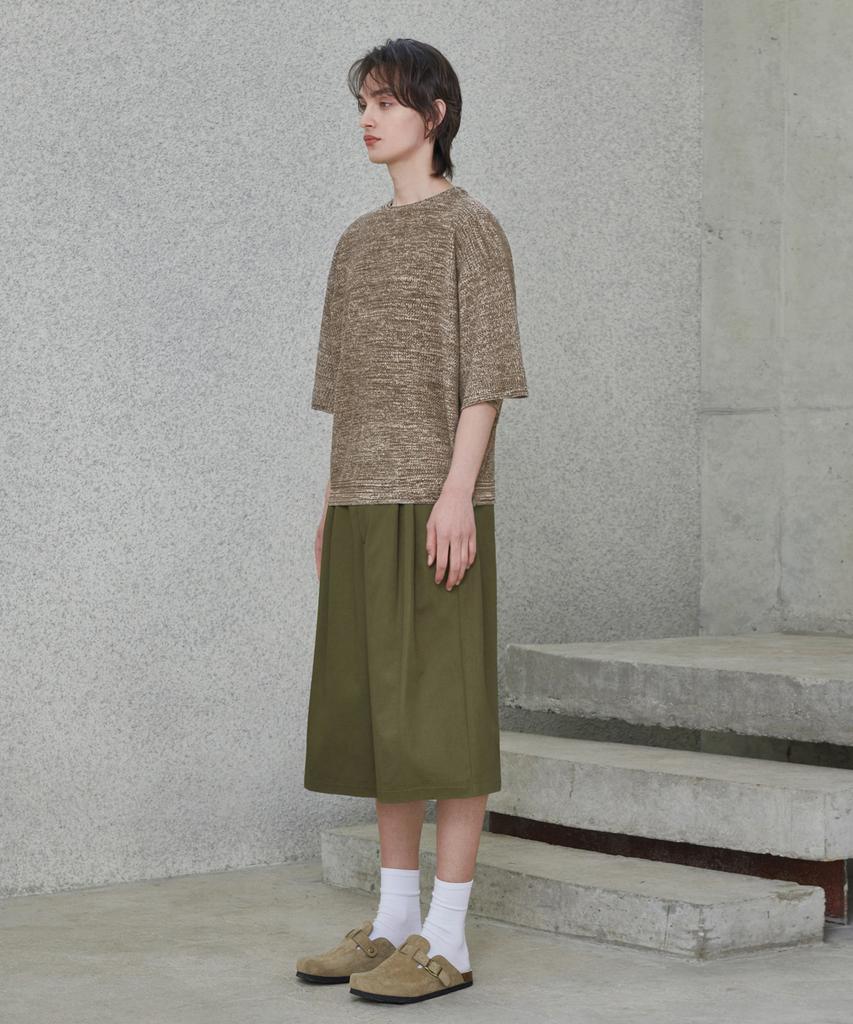 GLW Two-Tone Mixed Half Knit Brown