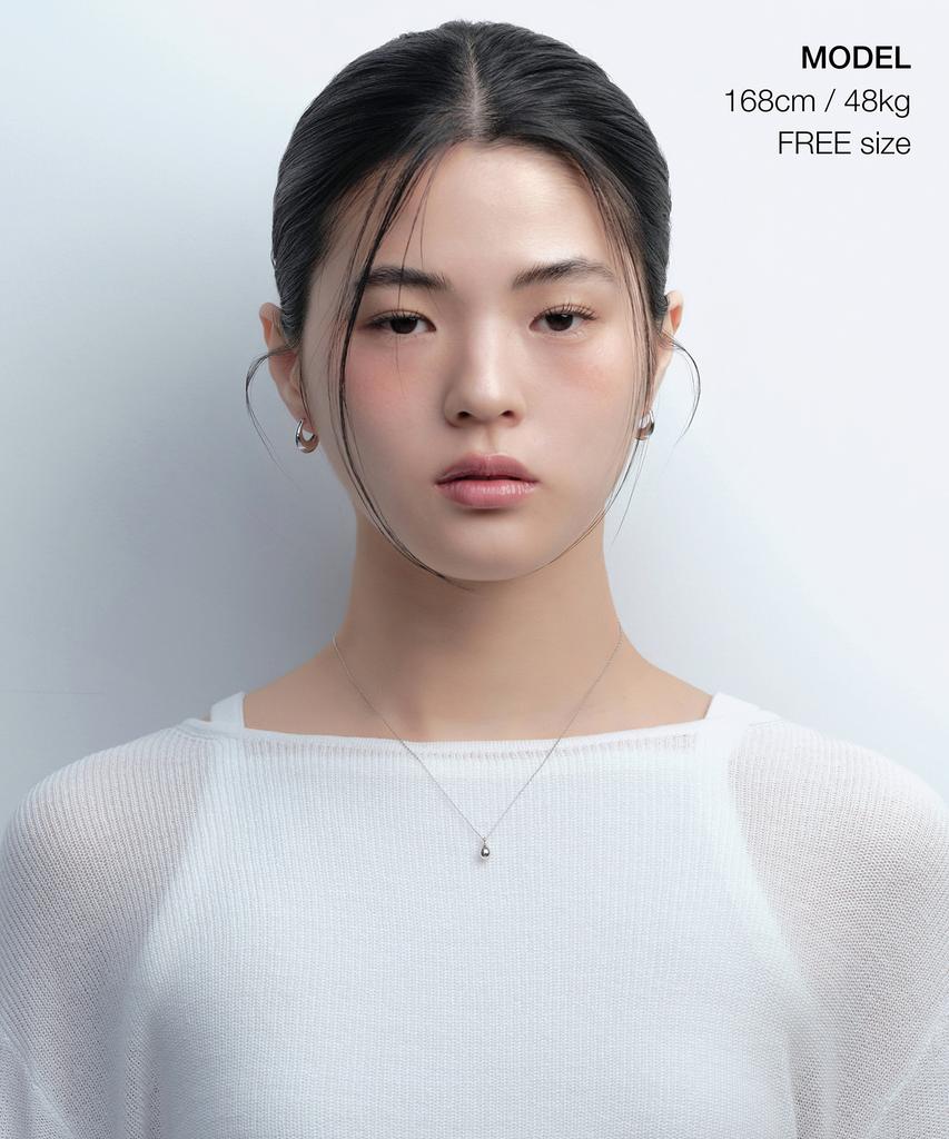 Musinsa Standard Woman Water Drop Necklace [Silver]