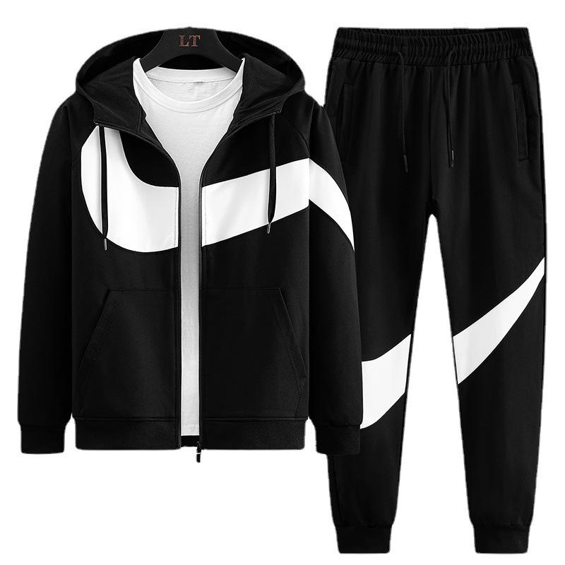 Men's Trendy Spring/Autumn Casual Cardigan Hoodie Sportswear Set