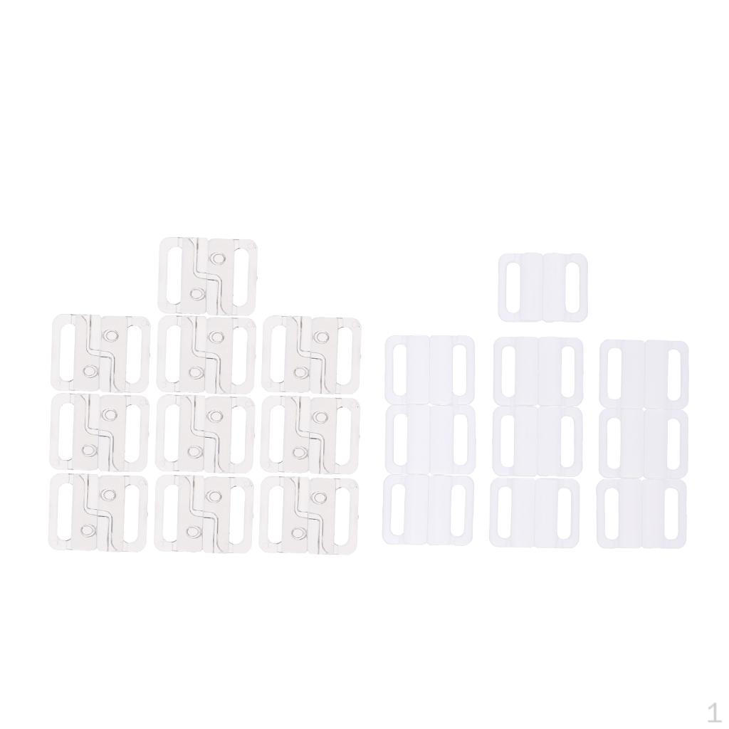 

20 пар пластиковых застежек-крючков для бикини и купальников, аксессуары-клипсы