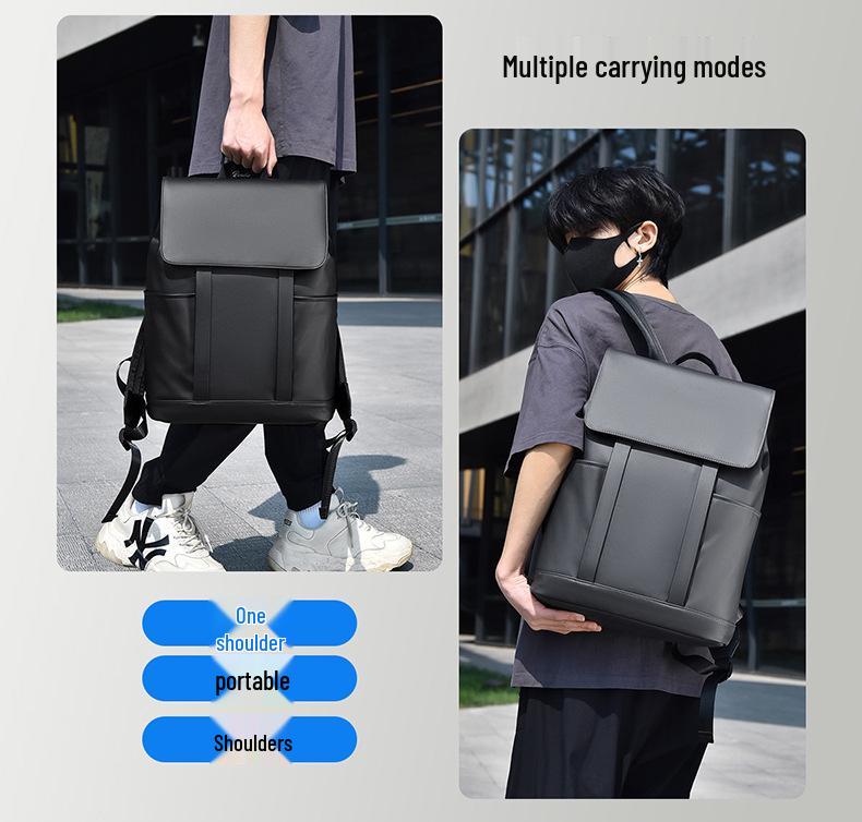 Men's Cross-Border Water-Resistant Laptop Backpack for College and Travel