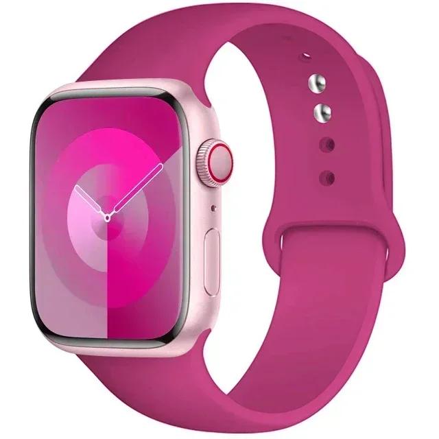 Cinturino Sportivo in Silicone per Apple Watch cinturino 49mm 44mm 45mm 40mm 41 42mm 46mm braccialetto iWatch Serie 10 9 8 7 6 5 SE Ultra2 Correa