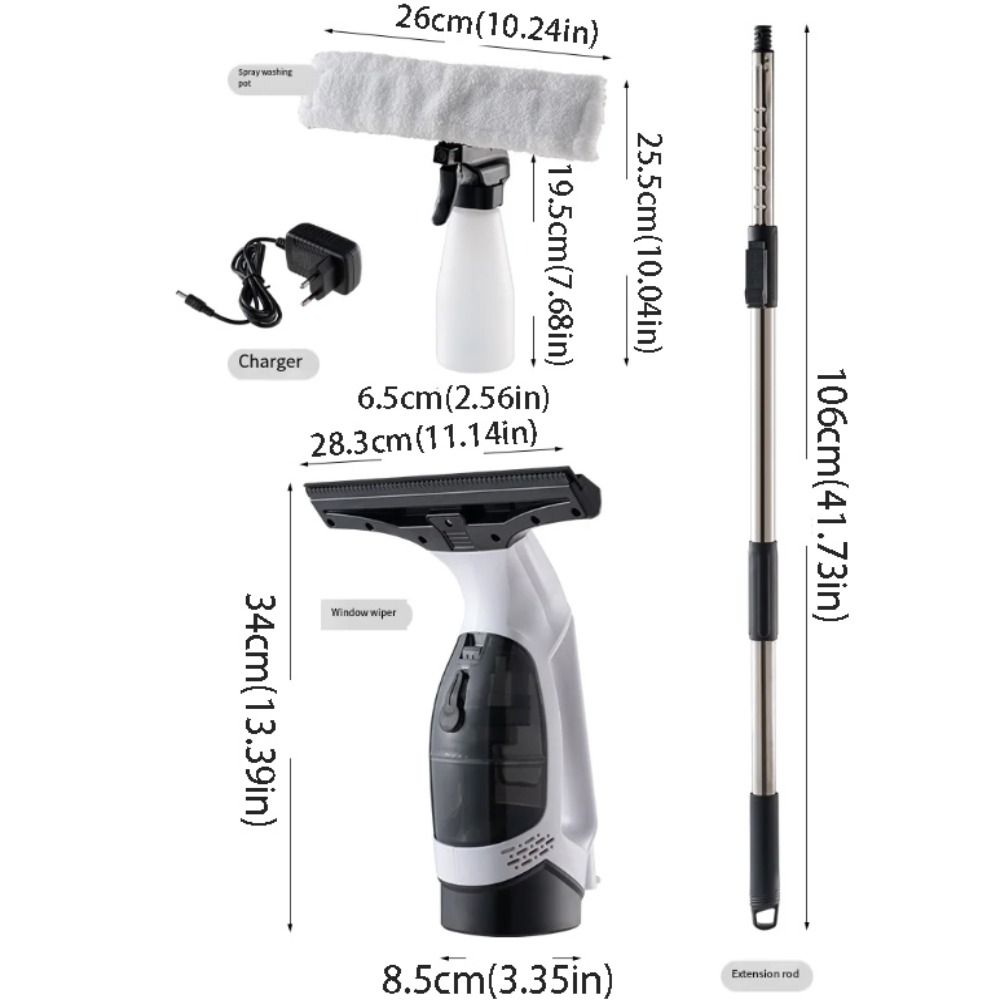 Portable Design Handheld Window Cleaner Water Spray Function Window Vacuum Cleaner  Glass Cleaning