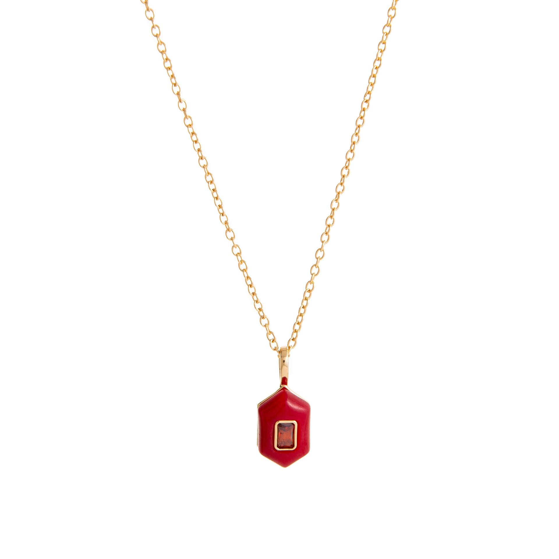 

Titanium Steel Plated 18K Gold Natural Stone Diamond Drop-Shaped Necklace Multi-Color Fashion Light Luxury Jewelry