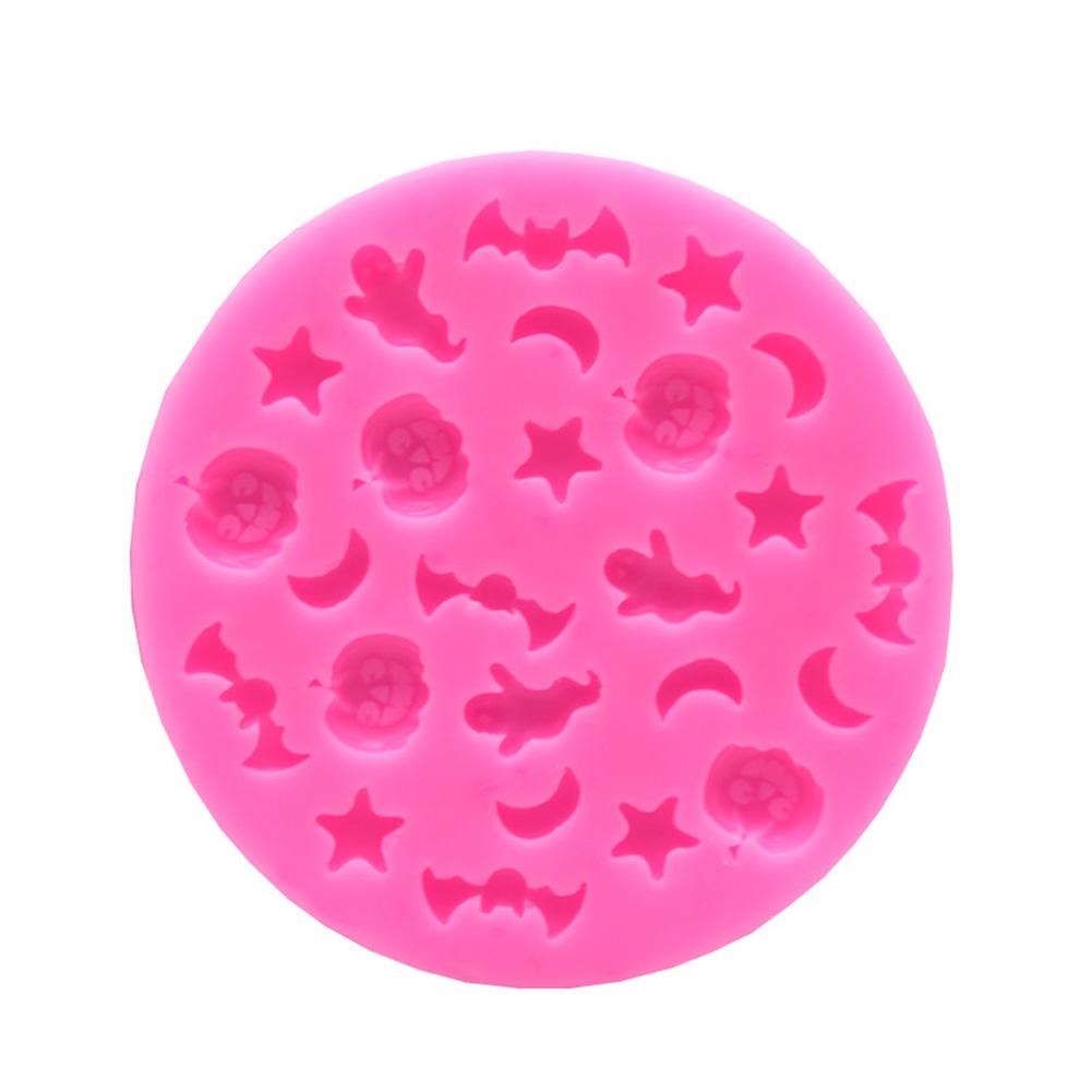 Halloween Pumpkin Star Moon Bat Shape Silicone Cake Mold Bakeware Mould for Chocolate Jello DIY Fondant Cake Decoration Tools