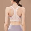 Women's Fashion Patchwork Front Zipper Racerback Sports Running Bra Push Up Fitness Bra Beauty Back Yoga Vest