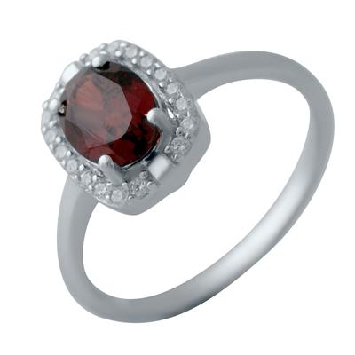 Doğal garnetli gümüş yüzük 1,4 karat (2035121) 2.6 gram. 925 örnek