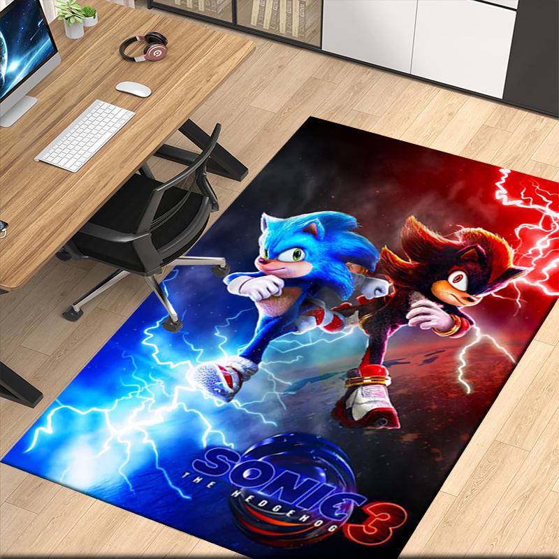 Sonic Printed Carpet, for Office Chair Living Room Bedroom Kitchen Room Decor Gifts.