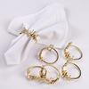 1PC-6PCS Bismillah Letter Napkin Rings Gold Napkin Holder Muslim Islamic Ramadan Kareem Party Wedding Decor Eid Mubarak Gifts