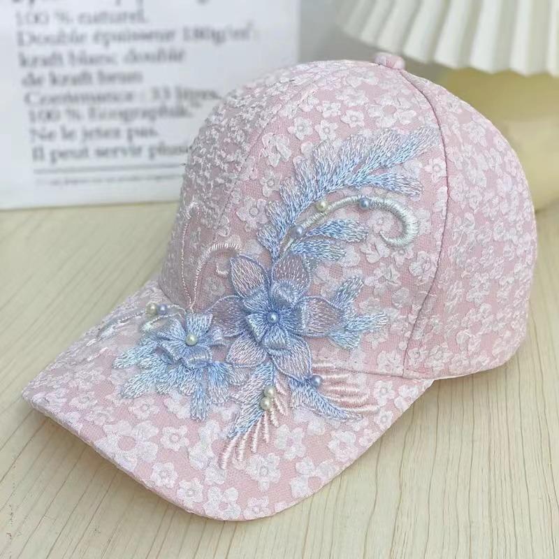 Lace Hat Unisex Embroidered Baseball Cap Breathable Summer Sunshade Cap Cap