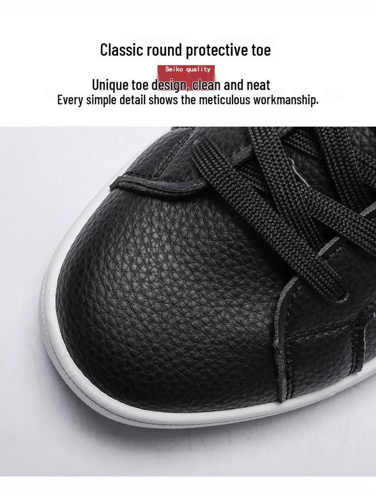 Spring 2026 Men's Versatile White Low-Top Casual Skate Shoes - Fashionable and Trendy for Youth