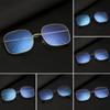Protection Metal Frame Eyewear Anti Blue Light Glasses Oversized Eyeglasses Vintage Square Glasses