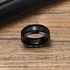 [Rockyu] Ring Men's Tungsten Ring Simple Black Metal Allergy Free 8mm Width Ring Mud Texture Carbide Durability Matte Accessories Present