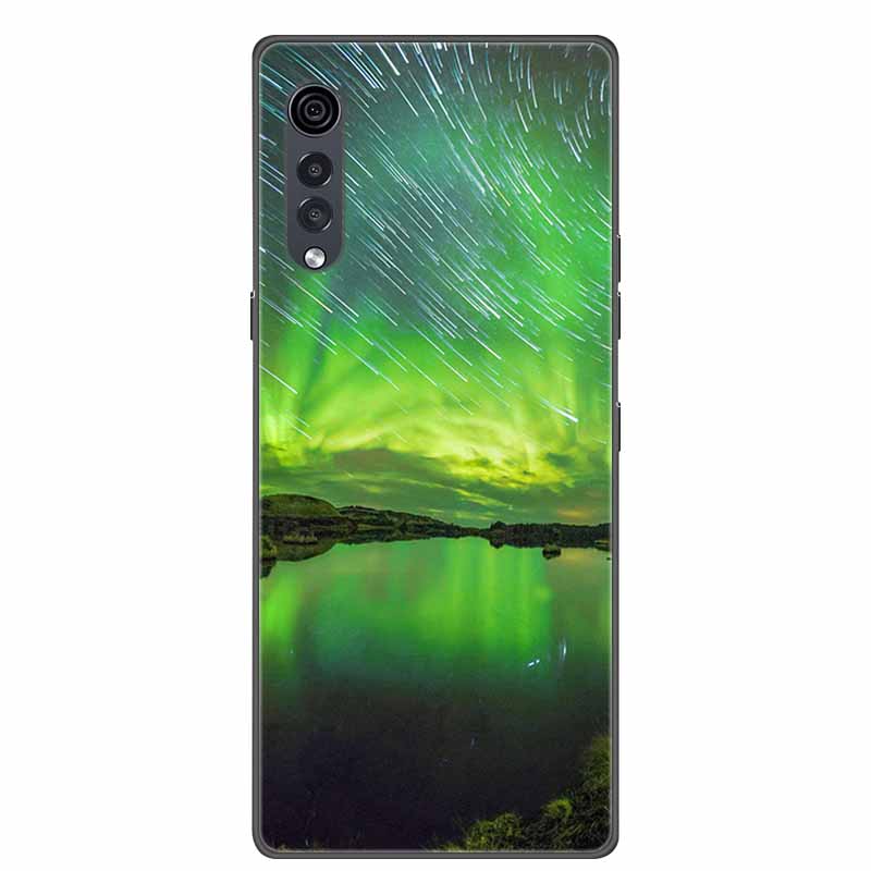 For LG Velvet Luxury Phone Case Black Soft Silicone TPU Back Cover for LGVelvet 5G Funda LMG910EMW Protector Capa Cartoon Coque