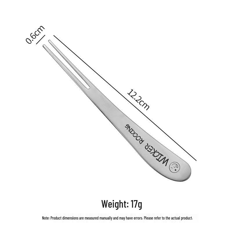 304 Stainless Steel Children s Long Handle Smiling Face Fork & Spoon Set