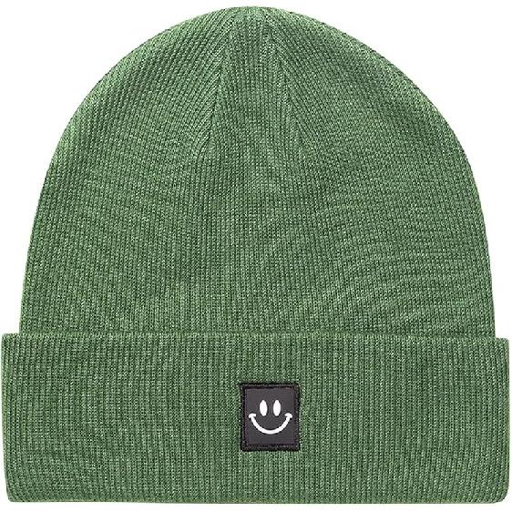MaxNova Knit Beanie Hat with Smile Face for Men/Women One Size