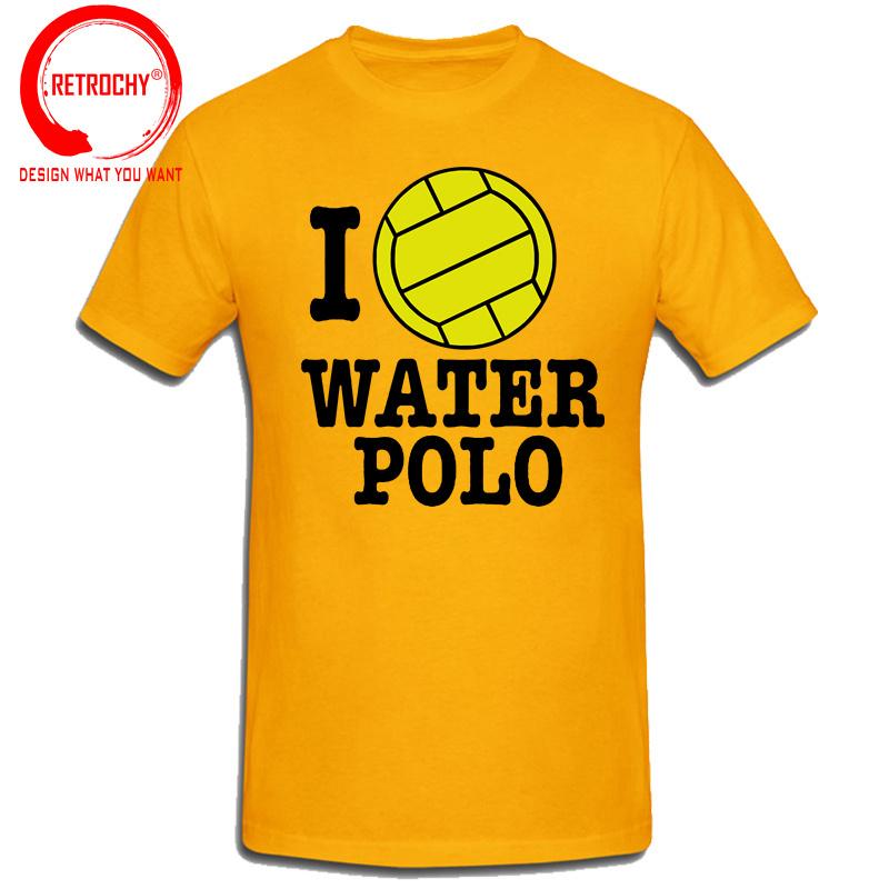 Funny Unisex T Shirts Unisex Novelty Tshirt I Love Waterpolo Cool T Shirt Unisex Cotton Tshirt Summer Brand TShirt Euro Size Tee Shirt