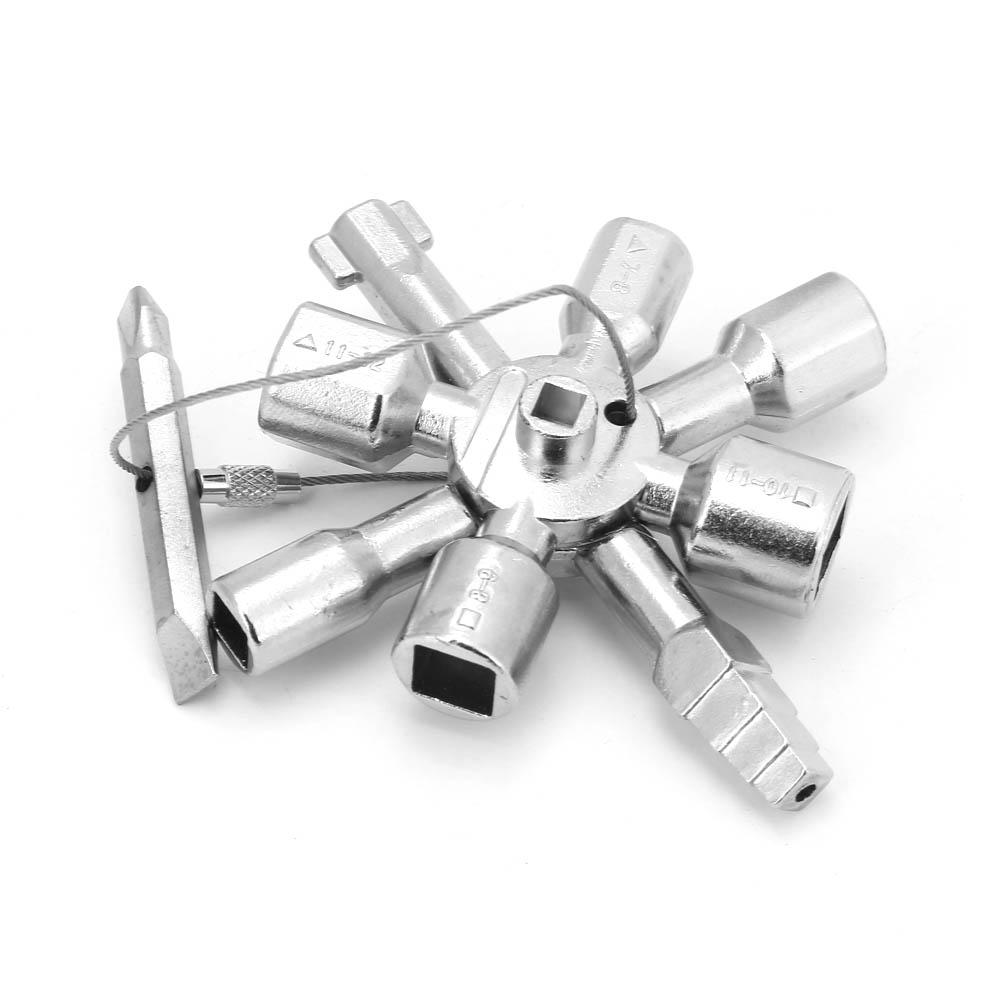 10 în 1 multifuncțional electrician instalator întrerupător cruce cheie triunghi pătrată