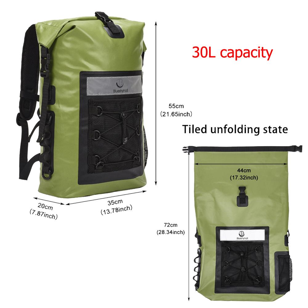 20L/30L Wasserdicht Dry Bag Rucksack Eimer Lagerung für Outdoor Sport Schwimmen Angeln Surfen Rafting Bootfahren Kajak Kanufahren x1