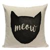 Black White Plant Building Flower Geometric Decorative Throw Pillows Case Polyester Sofa Cushion Cover For Home Decor