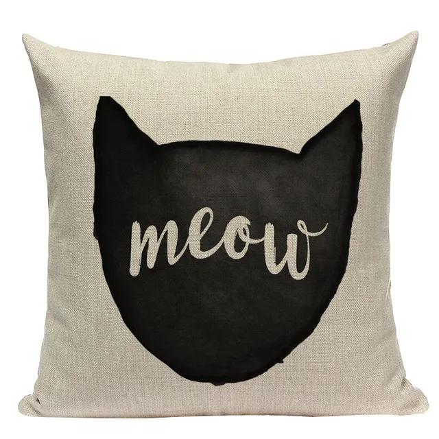 Black White Plant Building Flower Geometric Decorative Throw Pillows Case Polyester Sofa Cushion Cover For Home Decor