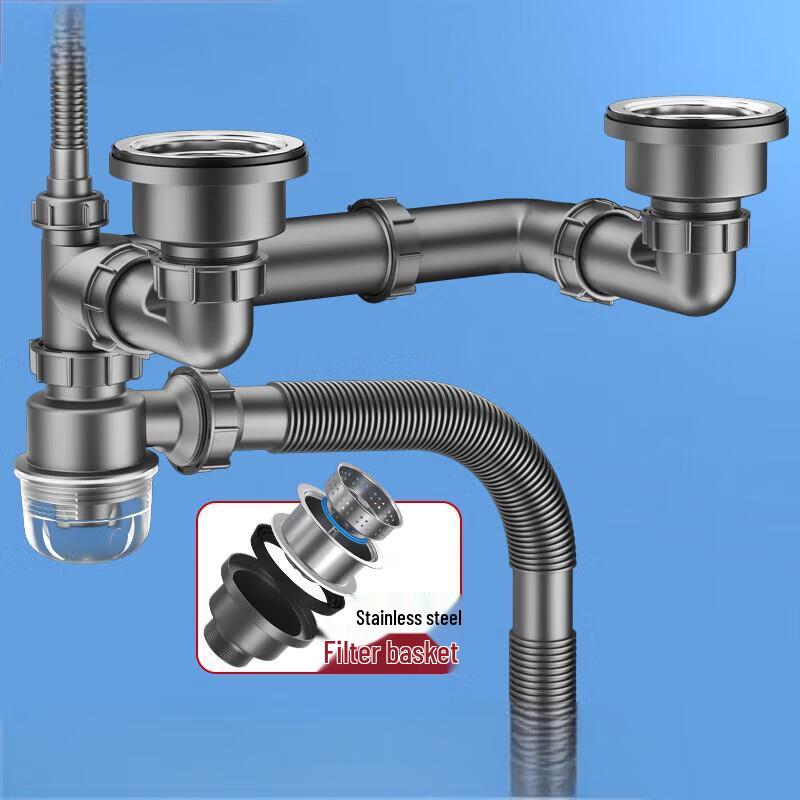 

Комплект двойного слива для кухонной мойки