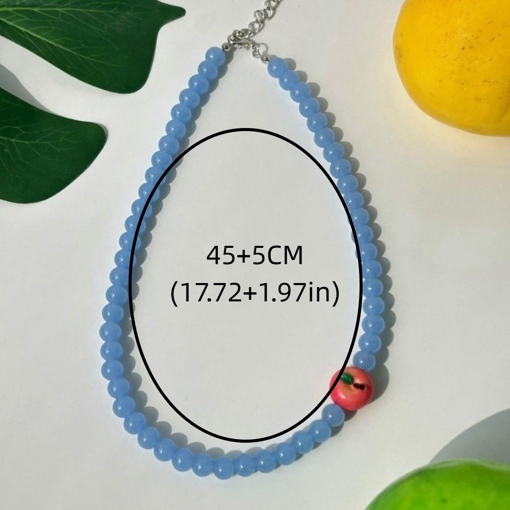 Layered Fruit Bead Necklace Stackable Retro Necklace Bohemian Colorful Choker Beach