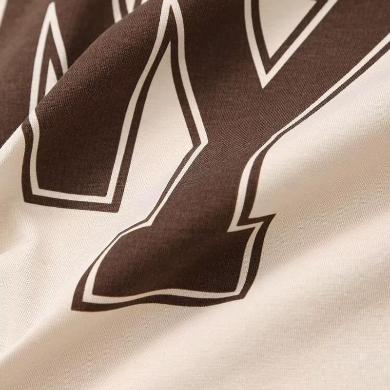 Kaslead New Arrival Women's Fashion Style Fashion Minimalist Print Preppy Style T-shirt 0264818