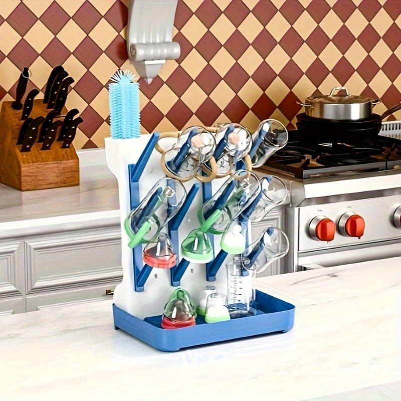 Bottle Drying Rack Pacifier Holder Multi-Layer Hanging Countertop Dryer Ith Fast Drying Space-Saving Design for Bottles Sippy Cups