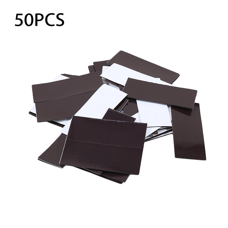 20/50Pcs Self Adhesive Rubber Magnet Sheets Flexible Magnetic Sticker for Fridge Card Photo DIY Business Promotion 5x2cm