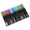 18 Farben Metallic Marker Stifte Geschmeidigeres Schreiben Geruchlos Schnelltrocknende Malstifte Set für Graffiti Malen Ausmalen
