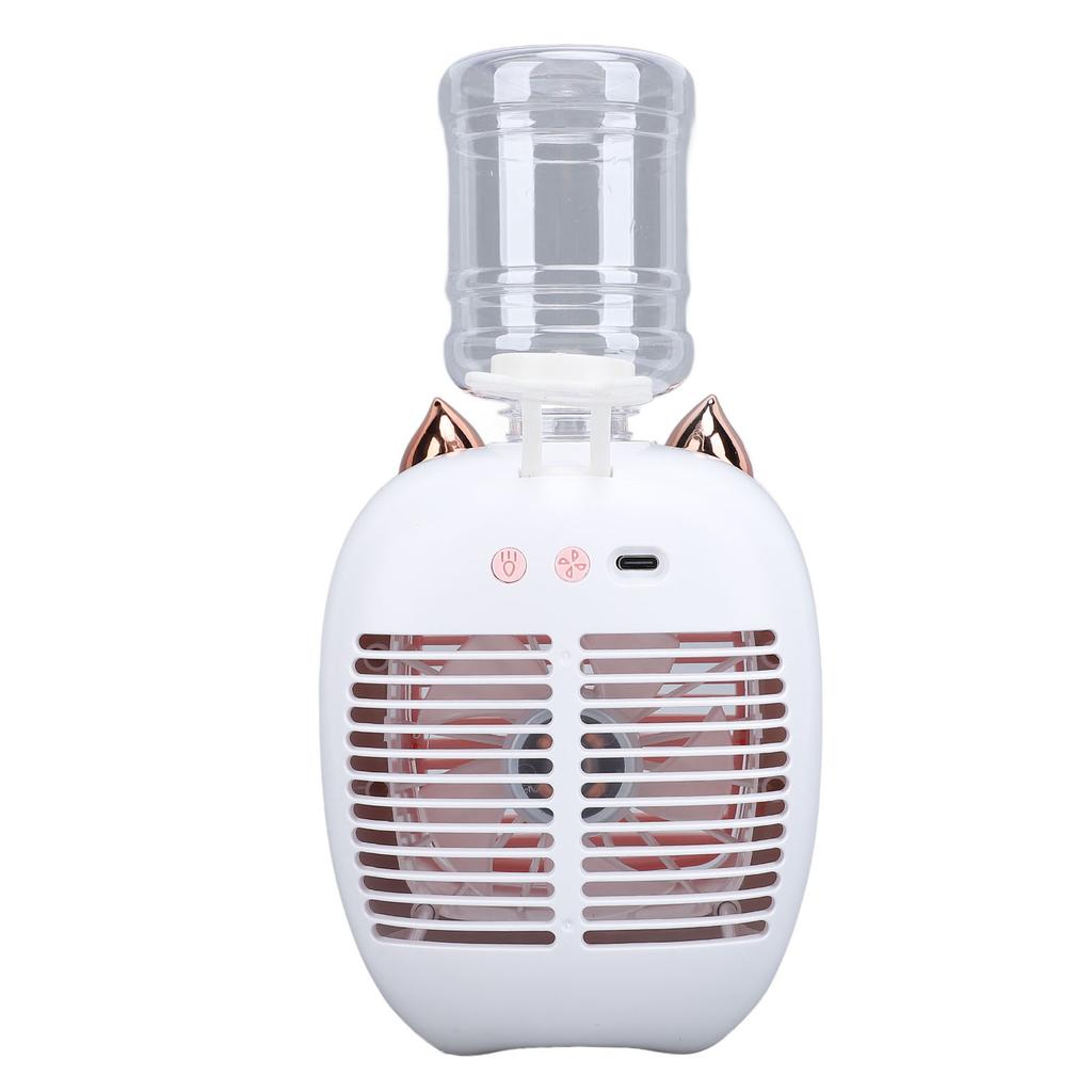 Desktop Cooling Fan Little Fox Shaped Misting USB Rechargeable 800mah Mini Desktop Air Cooler Fan