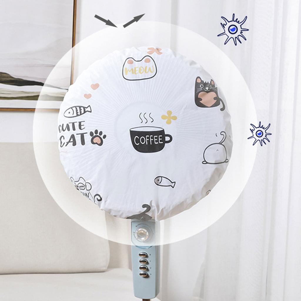 Electric Fan Cover Safety Protective Waterproof Dust Proof Round Fan Cover Anti-pollution Anti Pinch Hand Fan Dust Cover