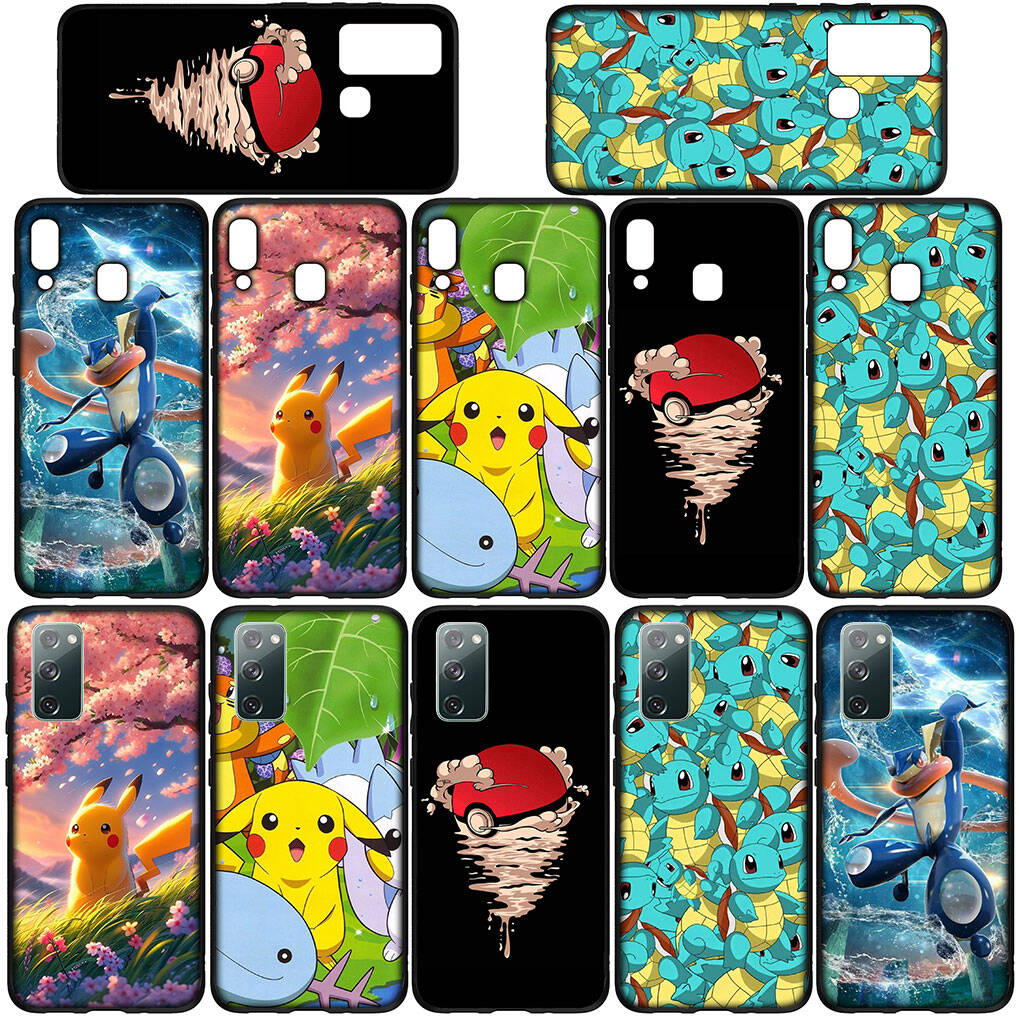 Cover for iPhone 17 16 15 Xiaomi Poco Redmi Note 14 13 12 11 Pro Max Samsung Galaxy S25 S24 S23 OPPO Huawei Squirtle Pokemon Pikachu Comics Phone Case