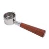 51mm Bottomless Portafilter Fit for Coffee Machine Stainless Steel 2 Ears Portafilter with Wooden Handle Puck Screen