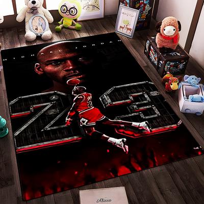 "Basketball Legend with Number 23 Design Rug Non-slip Rug Suitable for Living Room and Bedroom Sofas"