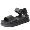 Fashion Women's Leather Sandals One-word Belt Buckle Roman Shoes Ladies Open Toe Flat Sandal Shoes Beach Holiday Sandals Sandalias